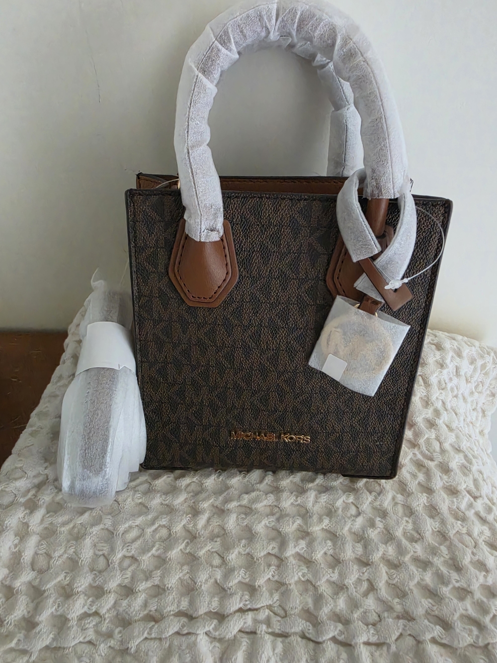 Michael Kors Brown Signature Small Tote Bag